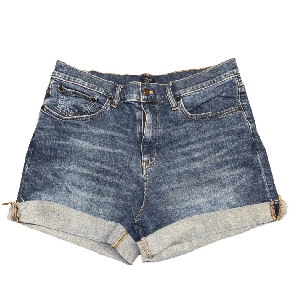 J.Crew Women's Mid-Rise Denim Shorts Medium Wash Size 29 (32x4.5) Preppy Beach